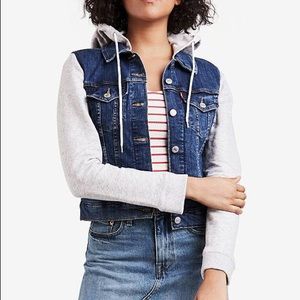 Levi’s hooded mixed-media trucker jacket